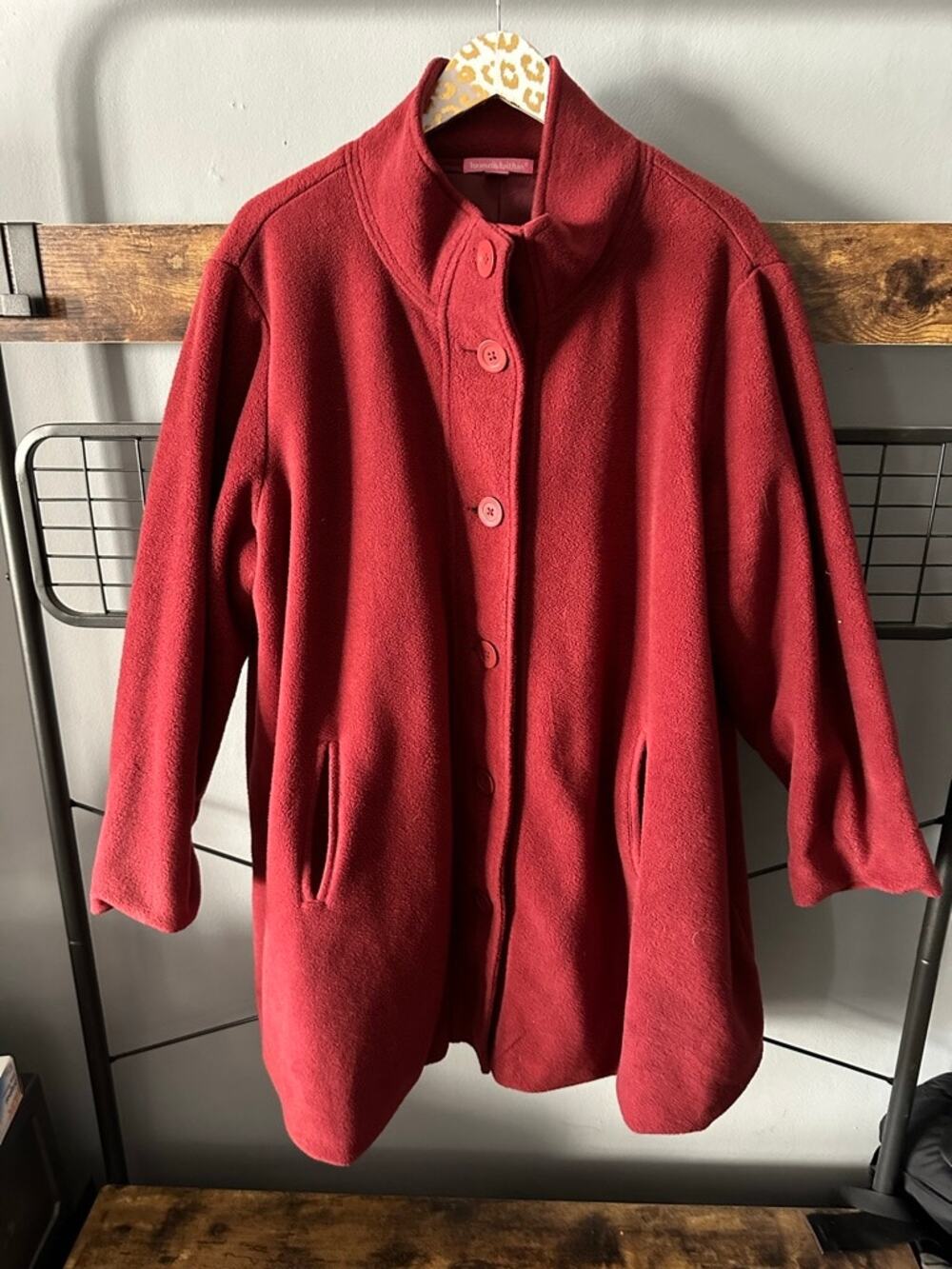 Woman Within Women's Plus Fleece Peacoat | Size 1X